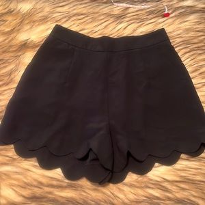 Jodifl Black Scalloped Shorts size small